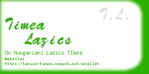 timea lazics business card